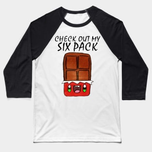 Check Out My Six Pack Funny Chocolate Baseball T-Shirt